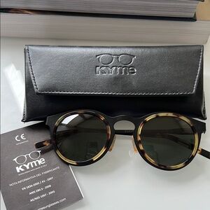 Kyme Tortoise Shell Round Sunglasses (handmade)